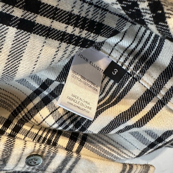 John Elliot - White/Black Flannel - Picture 3 of 4